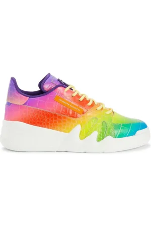 Giuseppe Zanotti Rainbow crocodile-effect sneakers