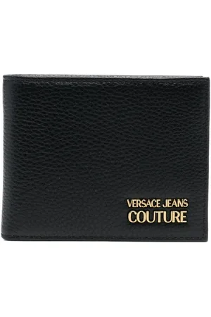 Leather wallet Versace Blue in Leather - 40717817