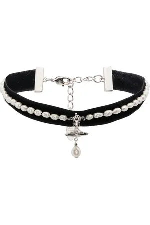 Vivienne Westwood Aleksa velvet pearl chocker