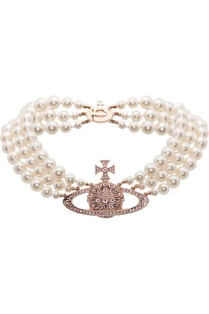 Vivienne Westwood Messaline Orb three-row chocker