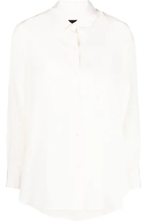 NILI LOTAN Sheer silk long-sleeved shirt