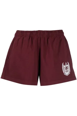 Sporty & Rich Logo-embroidered track shorts