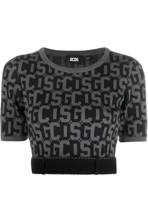GCDS Matilda monogram cropped top
