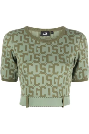 GCDS Matilda monogram cropped top