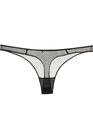 Kiki de Montparnasse Crochet semi-sheer thong