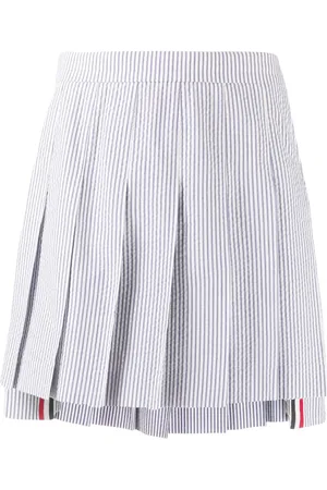 Thom Browne Seersucker pleated miniskirt