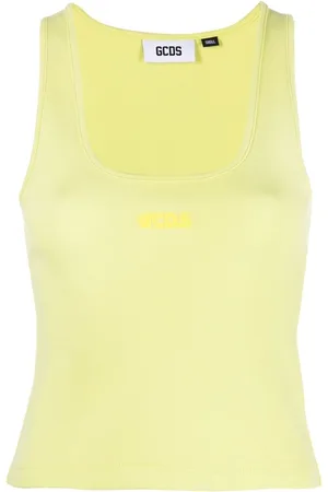 GCDS Logo-print cotton tank top