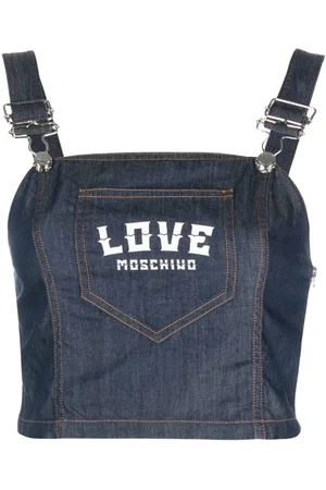 Moschino Logo-print denim top