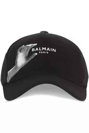Balmain Men Varsity Caps - Hand-print baseball cap