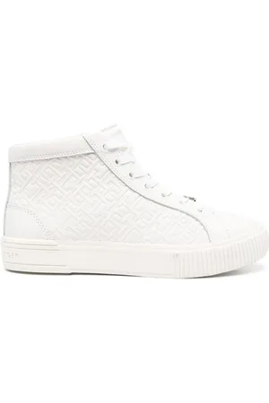 Tommy Hilfiger Embossed-monogram high-top sneakers