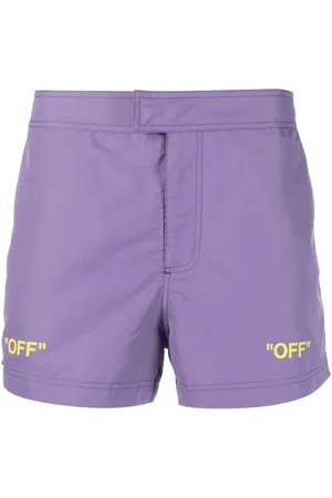 Off-White Arrows monogram-print Swim Trunks - Farfetch