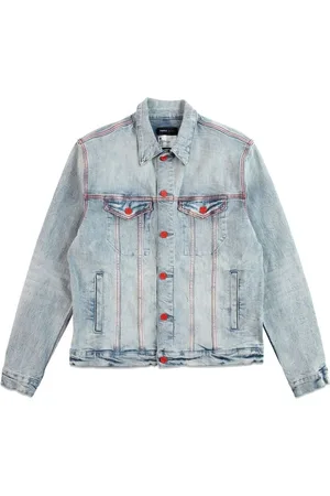Purple Brand Contrast-stitching denim jacket