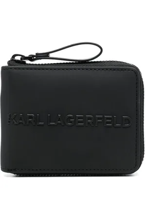 Karl Lagerfeld Men Brand Logo Printed Canvas Two Fold Wallet (Onesize) by Myntra