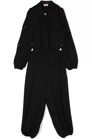 Elisabetta Franchi La Mia Bambina Girls Jumpsuits - Open-back ruched jumpsuit