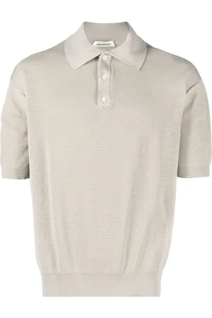 Corneliani chevron-knit zip-up Polo Shirt - Farfetch