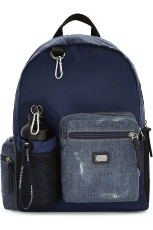 Dolce & Gabbana Logo-tag denim backpack