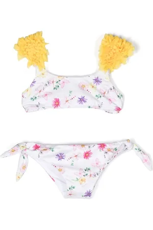 MONNALISA Floral-print ruffled bikini set