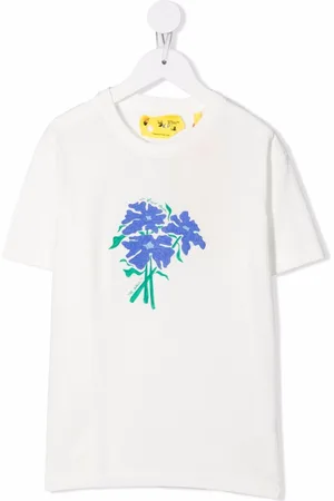 OFF-WHITE Lilac-print cotton T-Shirt