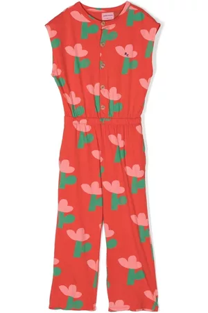 Bobo Choses Girls Jumpsuits - All-over flower print jumpsuit