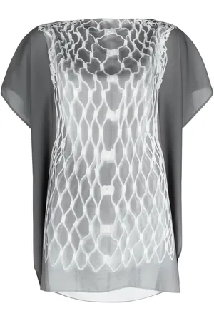 Maison Margiela Graphic-print short-sleeved blouse