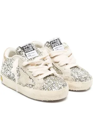 Golden Goose Super-Star glitter-detail low-top sneakers