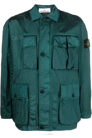 Stone Island Compass-patch shirt jacket