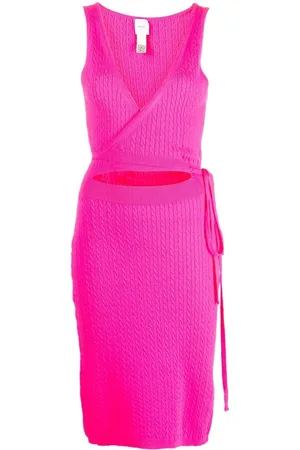 Patou Knitted wrap dress