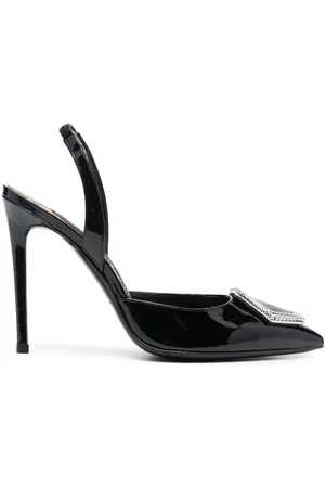 Philipp Plein Iconic Plein Decollete Patent-leather Pumps - Black