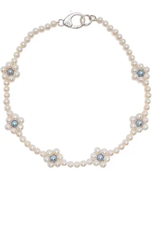 Hatton Labs Sterling silver Daisy pearl necklace