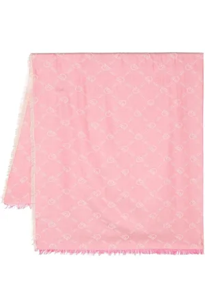 Pinko Monogram-print frayed scarf