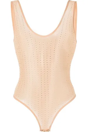Patrizia Pepe Crystal embellished sheer bodysuit