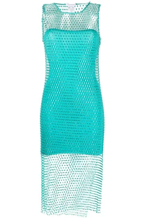 Patrizia Pepe Crystal-embellished layered dress