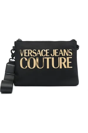 VERSACE Logo-print clutch bag