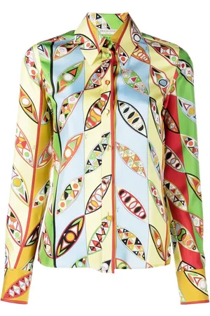 Puccini Iride-print cotton shirt