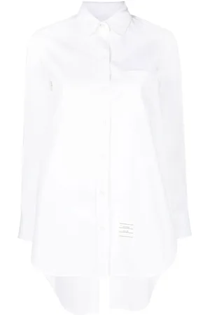Thom Browne Cross-strap belted waist shirt