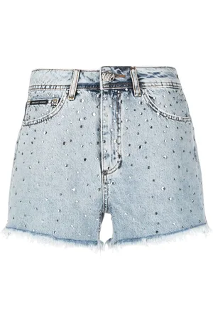 Philipp Plein Crystal embellished mini shorts
