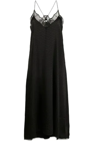 Zadig & Voltaire Risty logo-jacquard slip dress
