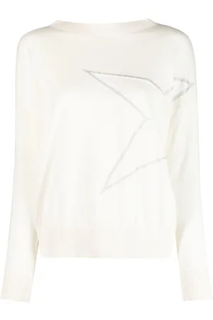 LORENA ANTONIAZZI Star-appliqu?? boat-neck jumper