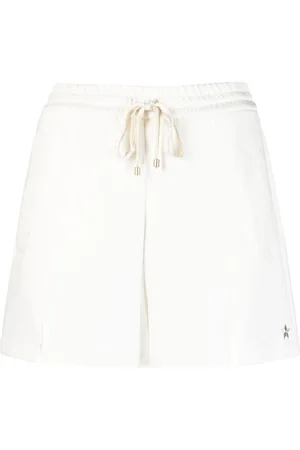 LORENA ANTONIAZZI Logo-embroidery cotton track shorts