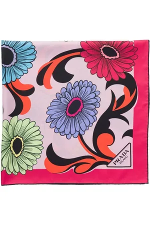 Prada Floral-print twill scarf