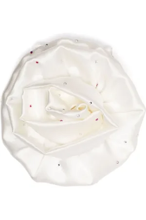 MANURI Floral-detail silk brooch