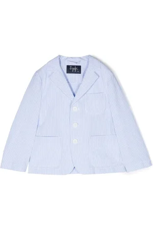 Il gufo Single-breasted striped cotton blazer