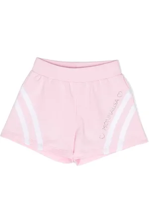 MONNALISA Curved stripe-detail shorts
