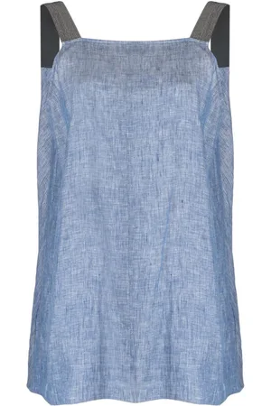 Fabiana Filippi Metallic strap linen top