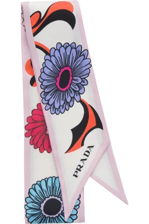 Prada Floral-print twill scarf