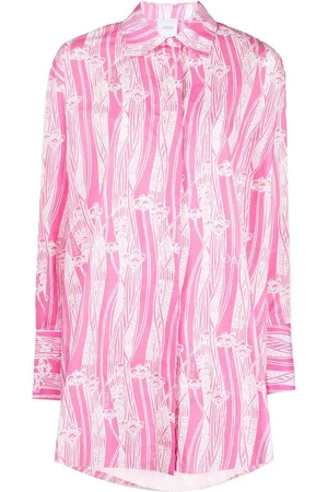 Patou Abstract-print mini shirtdress