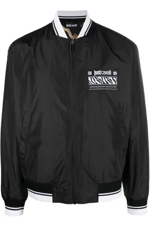 Roberto Cavalli Logo-print bomber jacket