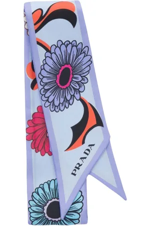 Prada Floral-print twill scarf