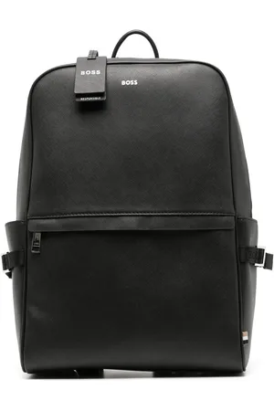 HUGO BOSS Logo-tag leather backpack
