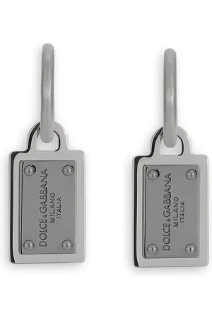 Dolce & Gabbana Logo-tag drop earrings